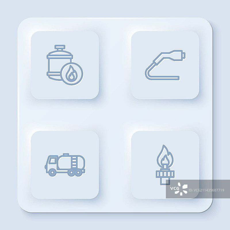 成套线性丙烷气罐电缆插头图片素材