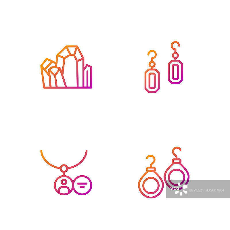 项链上的耳环宝石锁图片素材