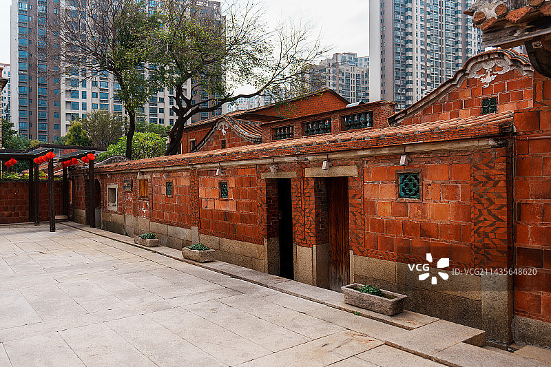 泉州晋江五店市的红砖厝图片素材