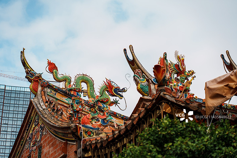 泉州晋江五店市的红砖厝图片素材