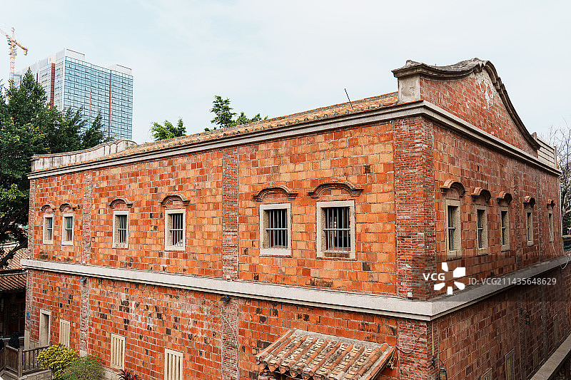 泉州晋江五店市的红砖厝图片素材