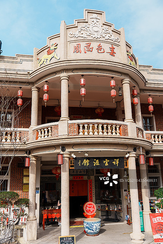 泉州晋江五店市的红砖厝图片素材