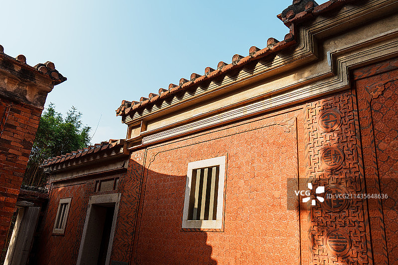 泉州晋江五店市的红砖厝图片素材