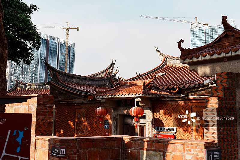 泉州晋江五店市的红砖厝图片素材