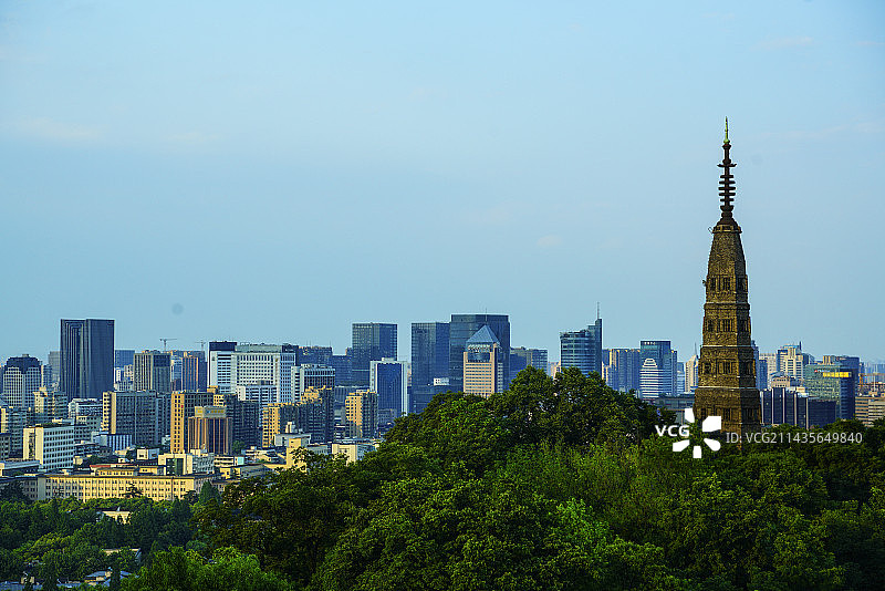 杭州的宝石山图片素材