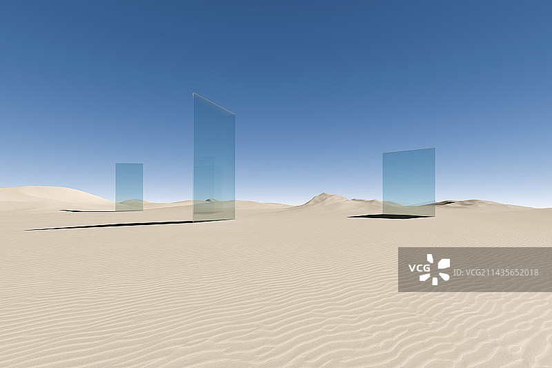 空旷干净的沙漠戈壁图片素材