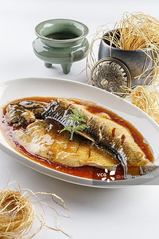 杭帮菜西湖醋鱼图片素材
