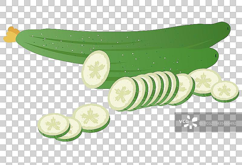 农业青瓜黄瓜凉拌配菜蔬菜小吃生吃凉菜块状条状图片素材