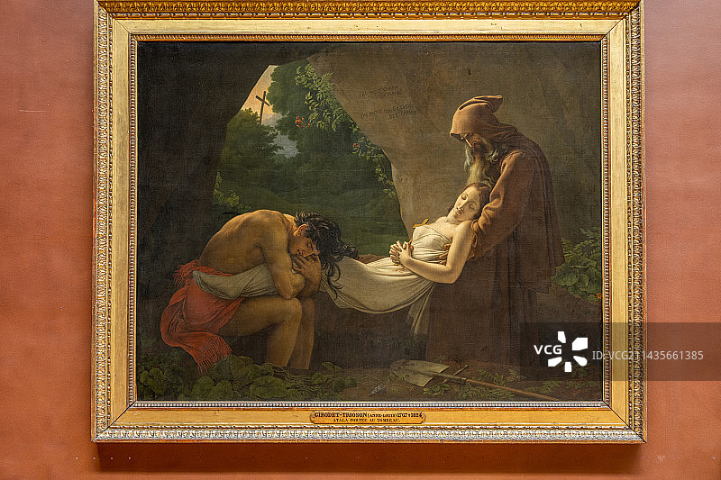 法国巴黎卢浮宫著名油画图片素材