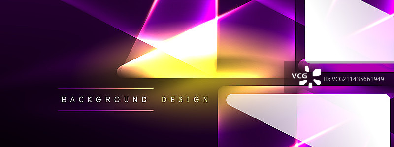 充满活力的几何霓虹灯闪亮线背景图片素材