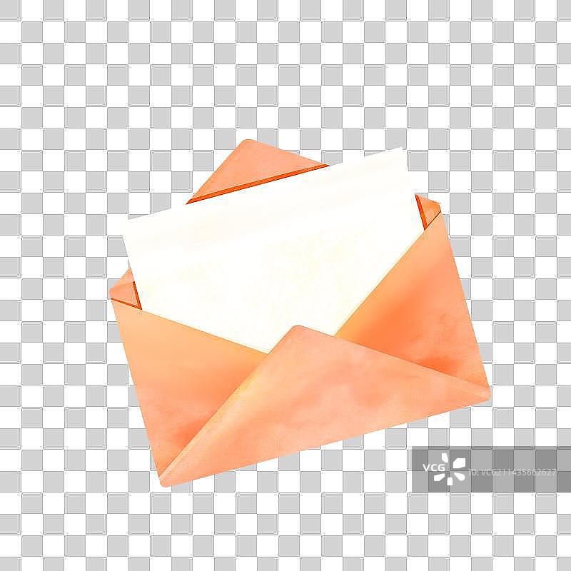 复古风格打开空白的信封图片素材