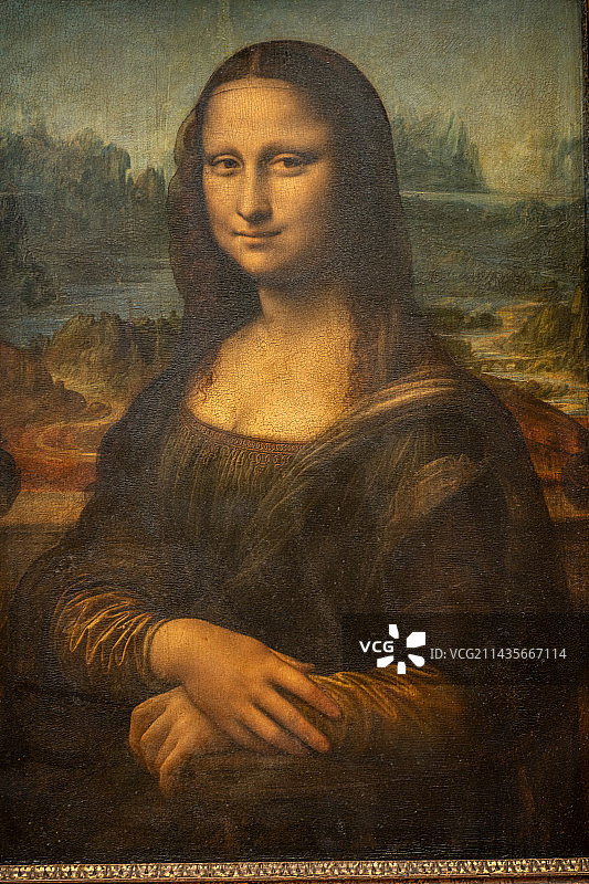 法国巴黎蒙娜丽莎真迹图片素材