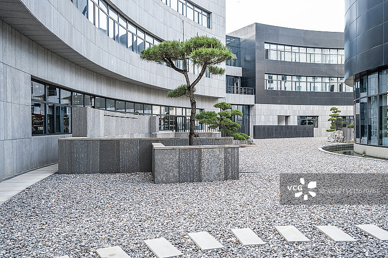 创意产业园区枯山水景观背景素材图片素材