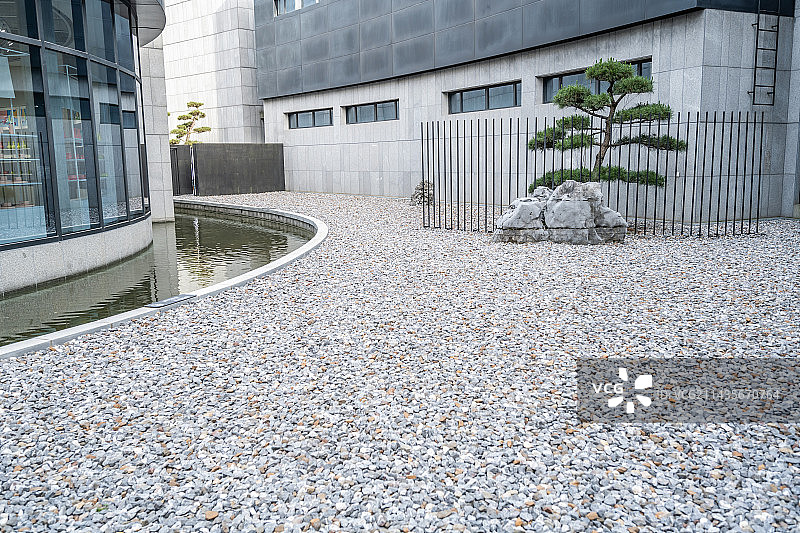 创意产业园区枯山水景观背景素材图片素材
