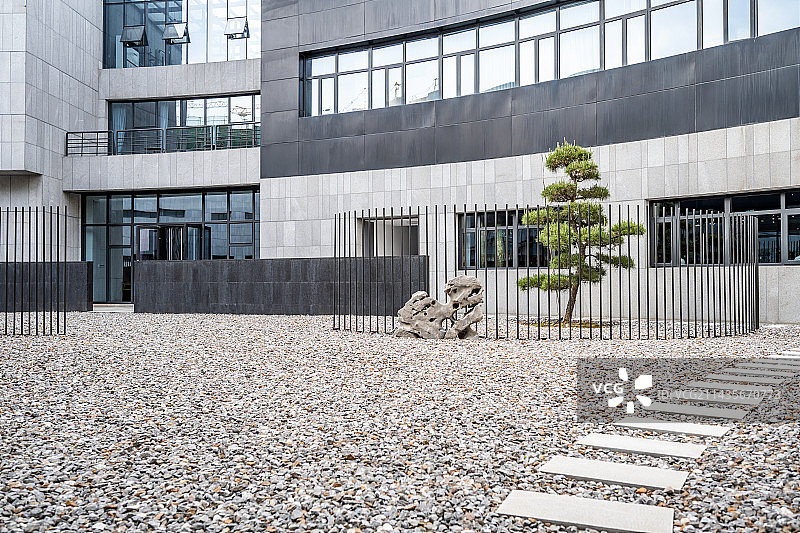 创意产业园区枯山水景观背景素材图片素材