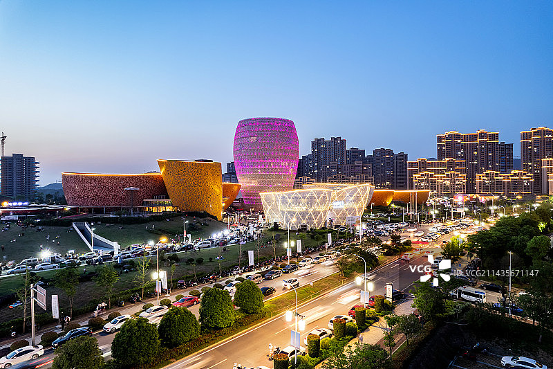 中国醴陵瓷谷夜景图片素材