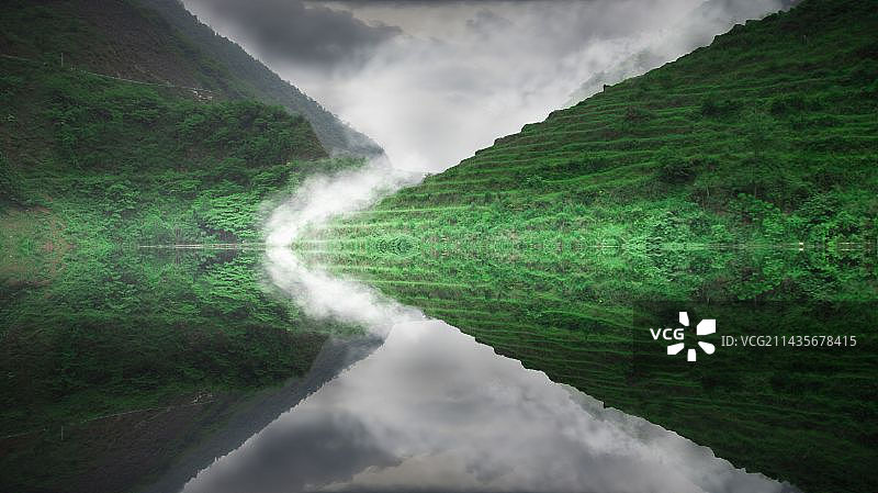 雾天景观景观图片素材