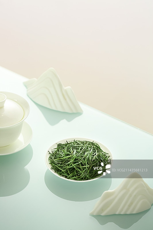 头采雀舌绿茶图片素材