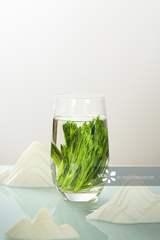 太平猴魁茶叶冲泡图片素材