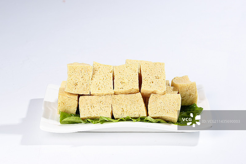 白底上的冻豆腐图片素材