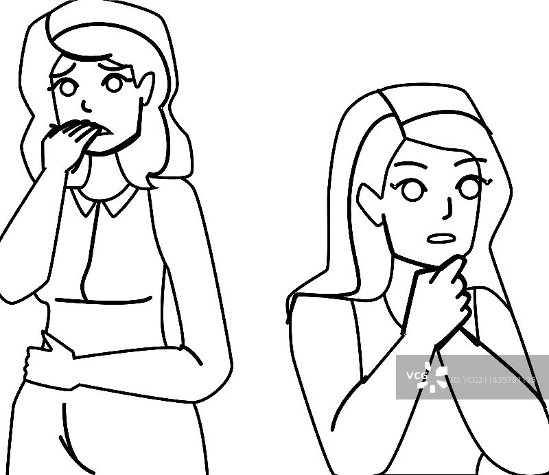 担忧的女人图片素材