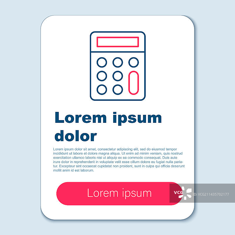 灰色背景上的线条计算器图标图片素材