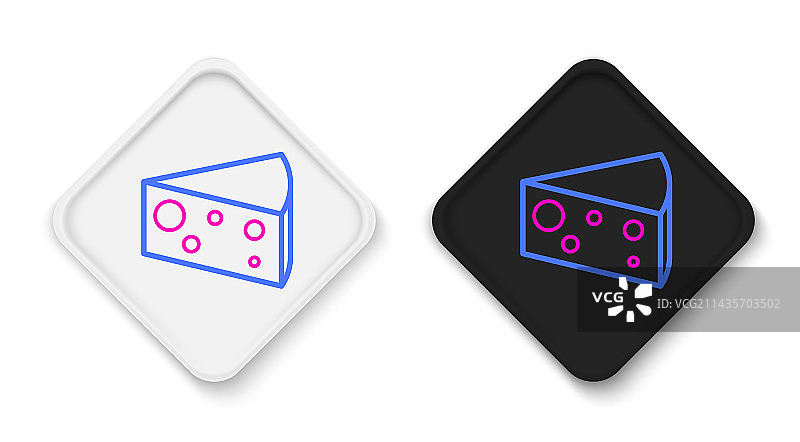 白色背景上的线条奶酪图标图片素材