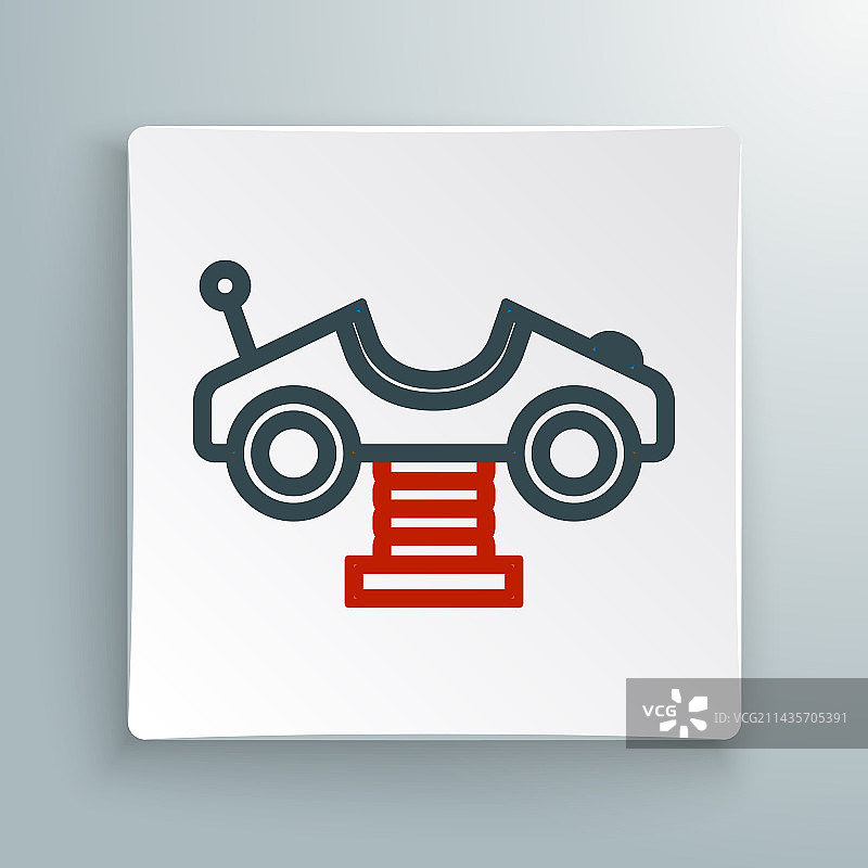 游乐场上的秋千车图标图片素材