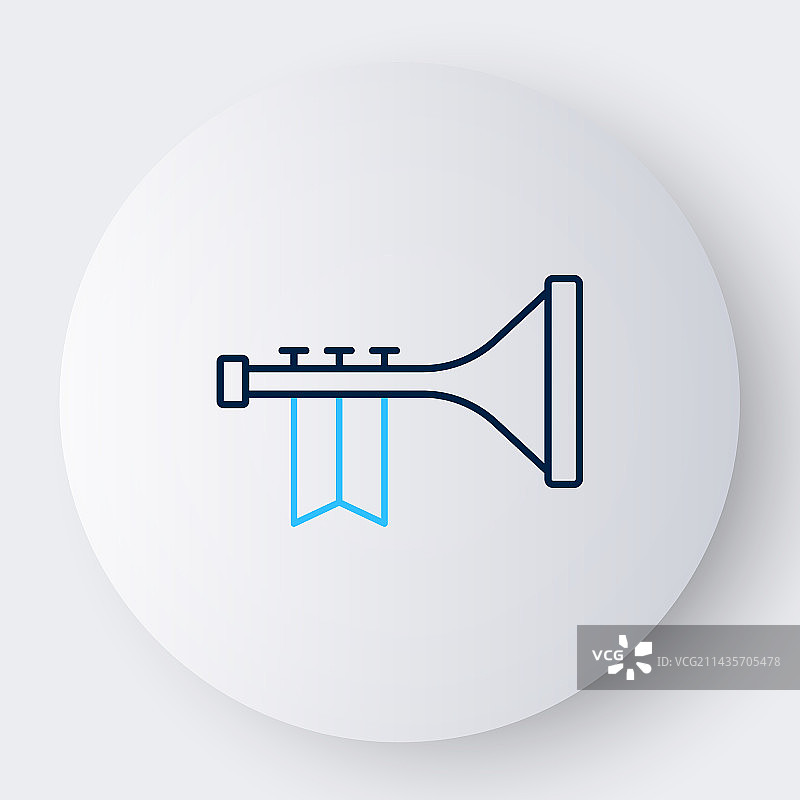 白色背景上的线条小号图标图片素材