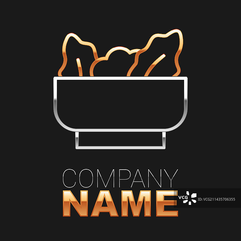 黑色背景的馄饨线条图标图片素材