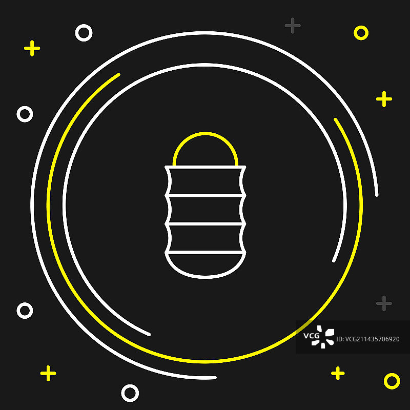 线条渔网图标，黑色背景图片素材