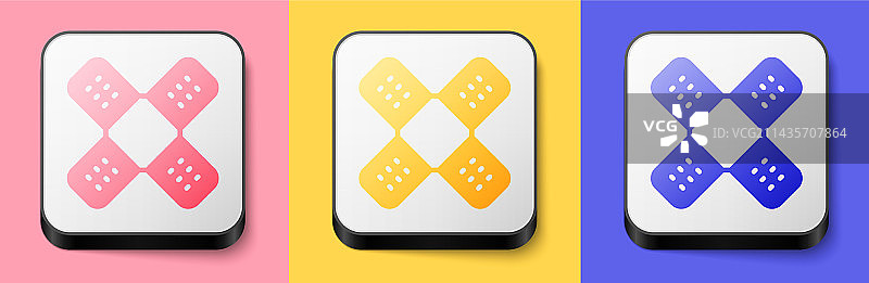 2.5D绷带石膏图标图片素材