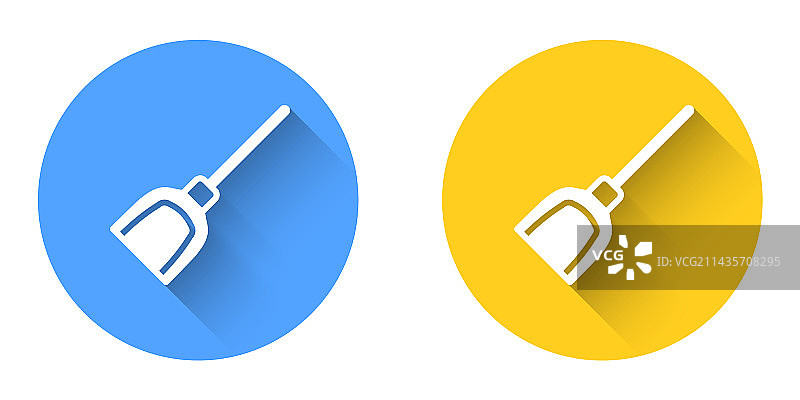 带长阴影的白色簸箕图标图片素材