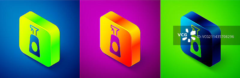 2.5D清洁喷雾瓶与清洁剂图片素材