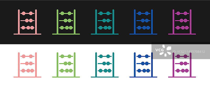 黑白算盘图标图片素材