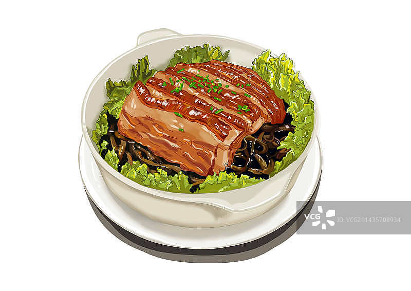 中国传统特色小吃美食肉食 梅菜扣肉 卤肉图片素材