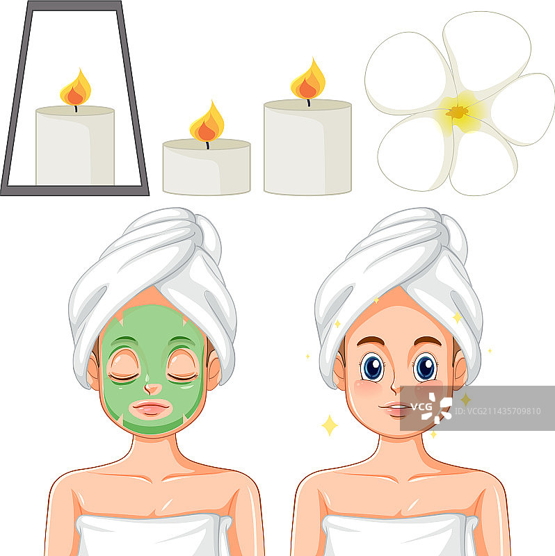 水疗桑拿护理元素合集图片素材