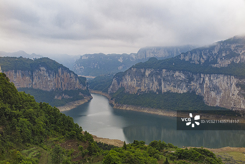 中国贵州毕节黔西市化屋基村乌江百里画廊景区风光，化屋基图片素材