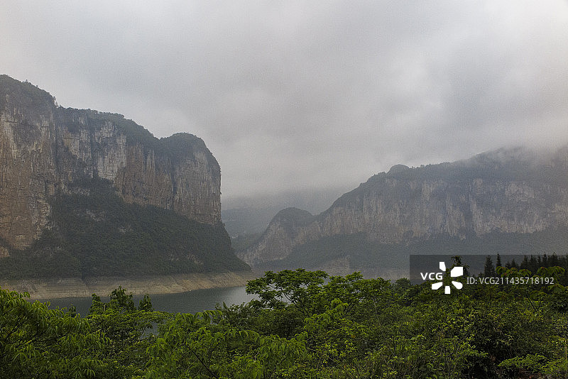 中国贵州毕节黔西市化屋基村乌江百里画廊景区风光，化屋基图片素材
