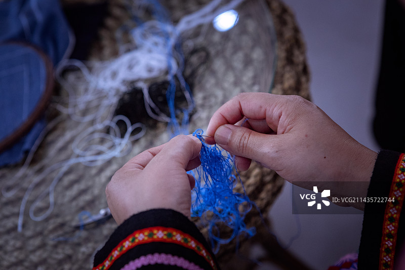 中国国家非物质文化遗产羌绣的素材图片图片素材