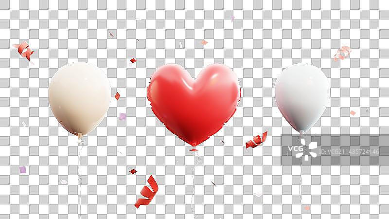 气球3D渲染免扣图图片素材