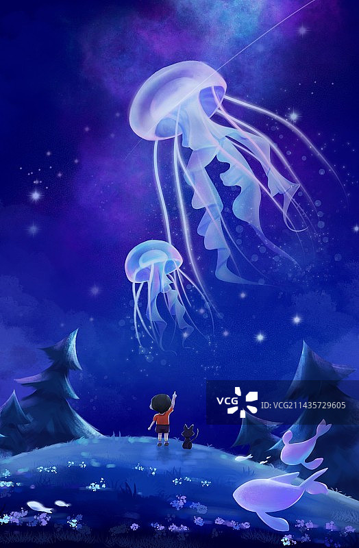 治愈插画图片素材