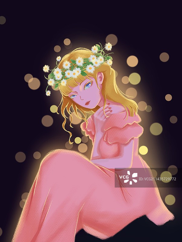 森系少女图片素材