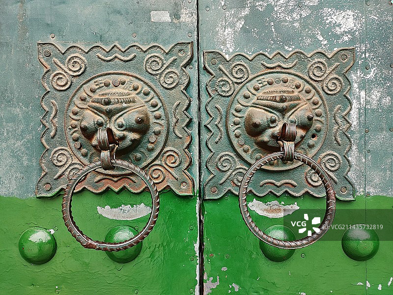 山西大同清真古寺门环图片素材