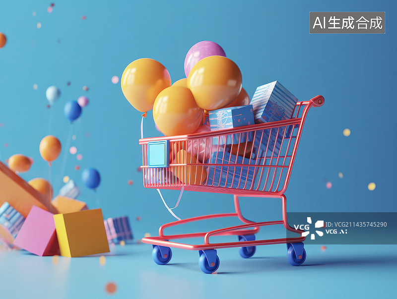 【AI数字艺术】购物节快乐图片素材