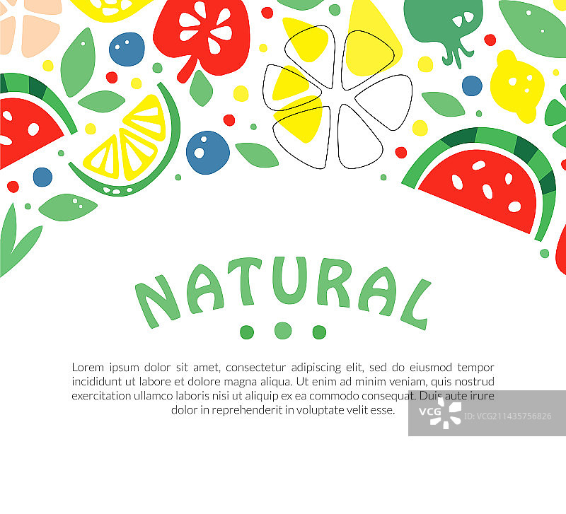 带文本空间的天然水果banner模板图片素材