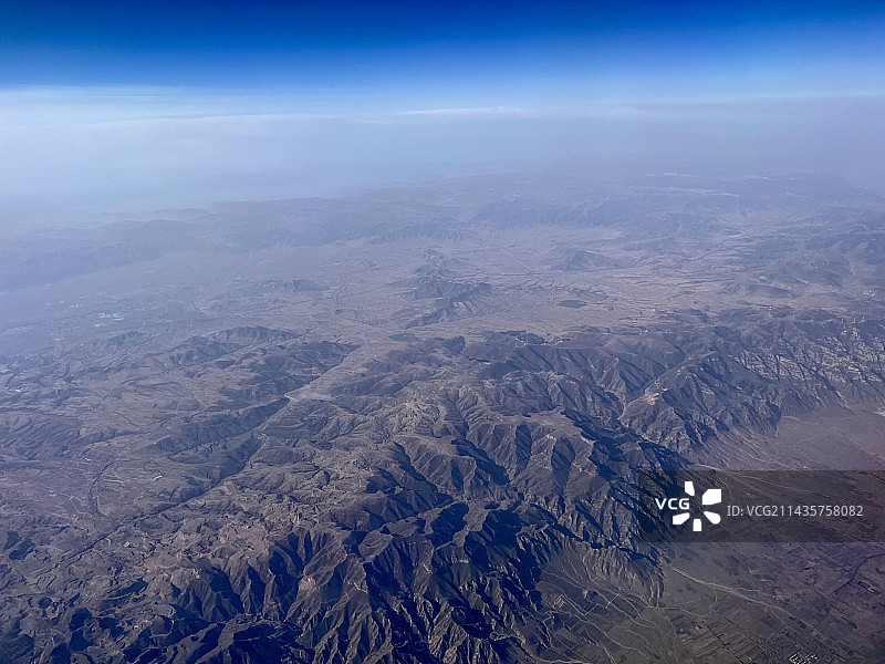 航拍山脊图片素材