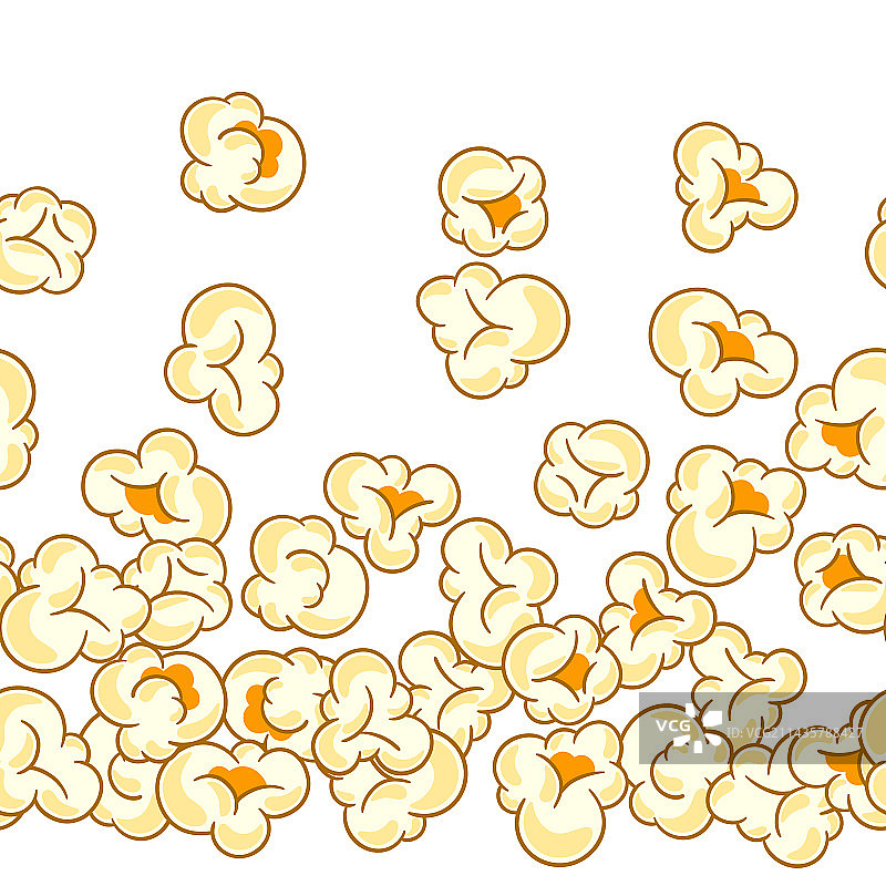 零食爆米花图像无缝图案图片素材