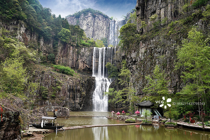 浙江省温州市文城县百丈漈景区图片素材