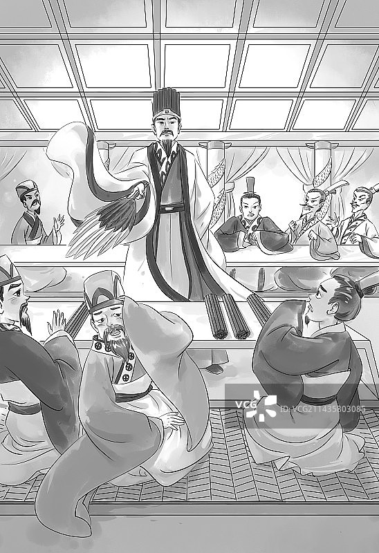 四大名著之《三国演义》诸葛亮舌战群儒图片素材